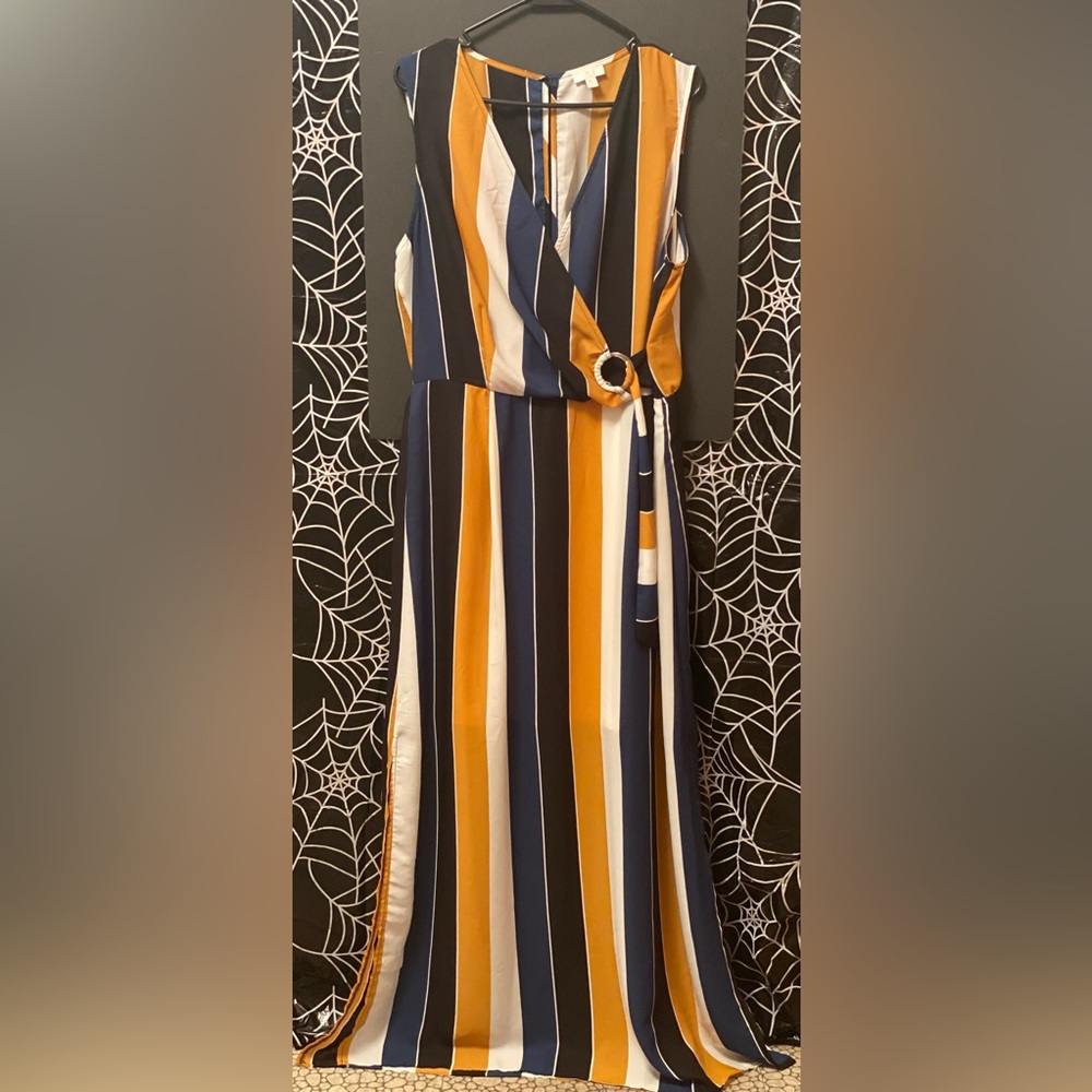 Striped long dress